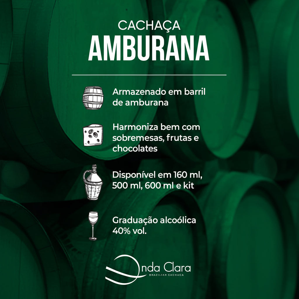 CACHAÇA AMBURANA ONDA CLARA 500 ML
