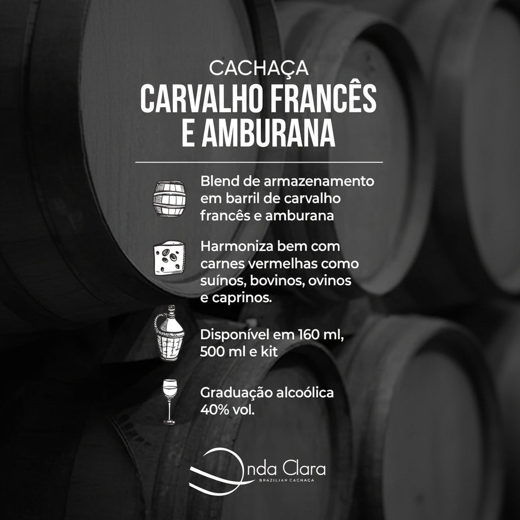 KIT PRESENTE CACHAÇA ONDA CLARA 4x50 ML