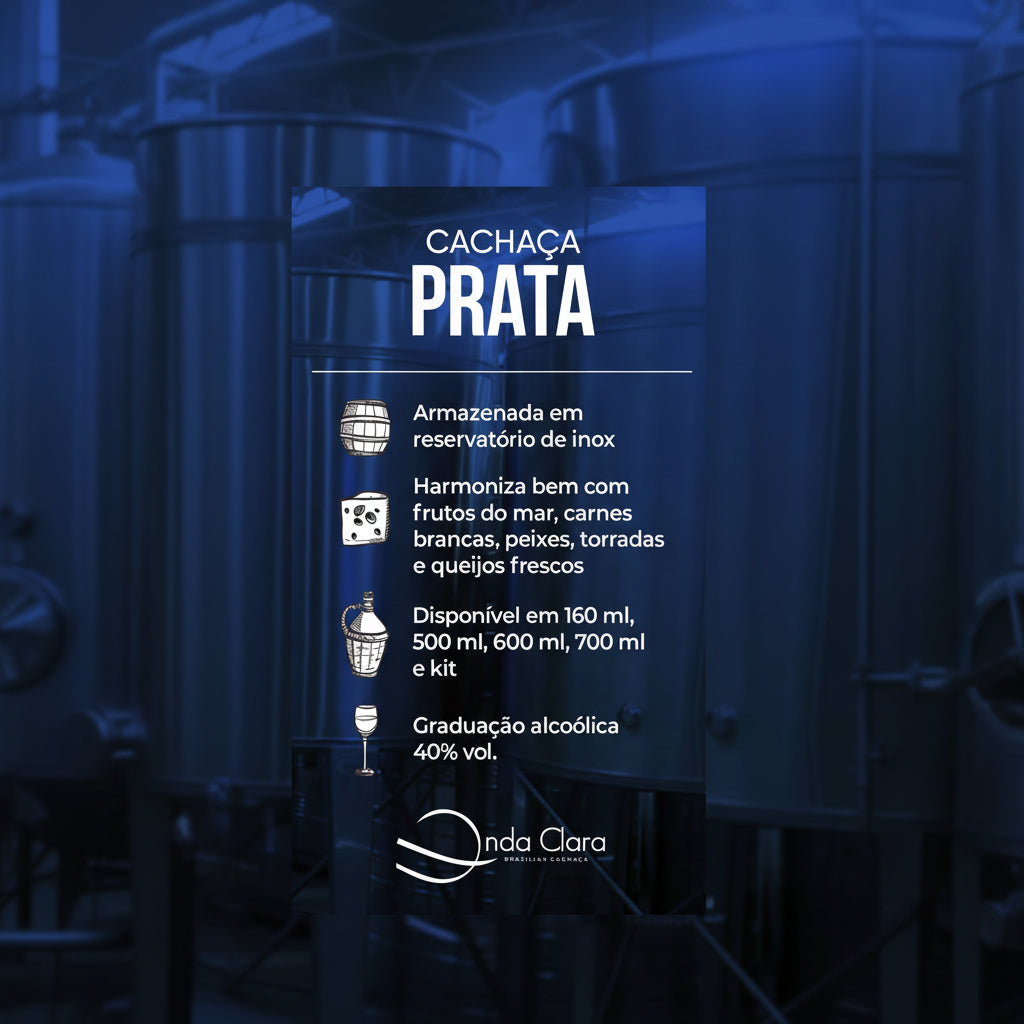 KIT PRESENTE CACHAÇA ONDA CLARA 4x50 ML