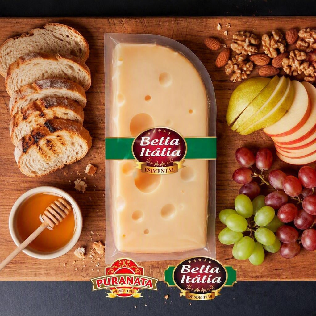 QUEIJO EMMENTAL BELLA ITÁLIA FATIA 140G