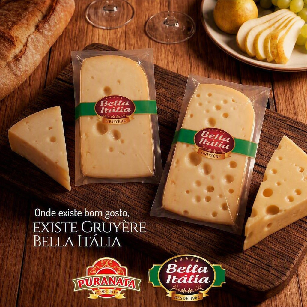 QUEIJO GRUYÉRE BELLA ITÁLIA FATIA 140G