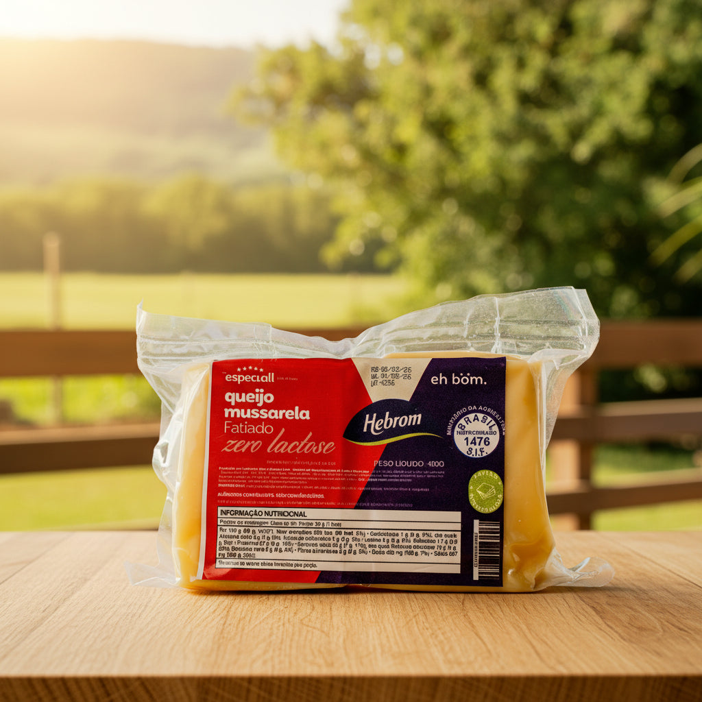 QUEIJO MUSSARELA ZERO LACTOSE HEBROM FATIADA 400G