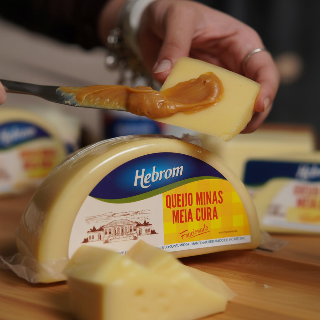 QUEIJO MINAS MEIA CURA HEBROM MEIA LUA (APROX. 500G)