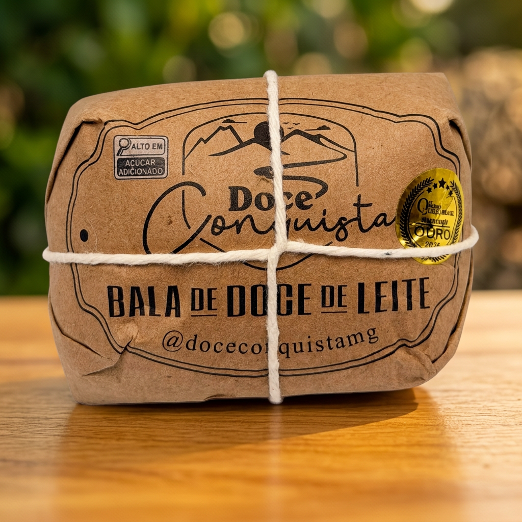 BALA ARTESANAL DE DOCE DE LEITE 300G