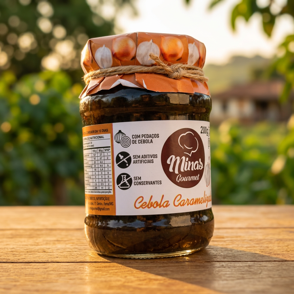 GELEIA ARTESANAL GOURMET DE CEBOLA CARAMELIZADA 200G