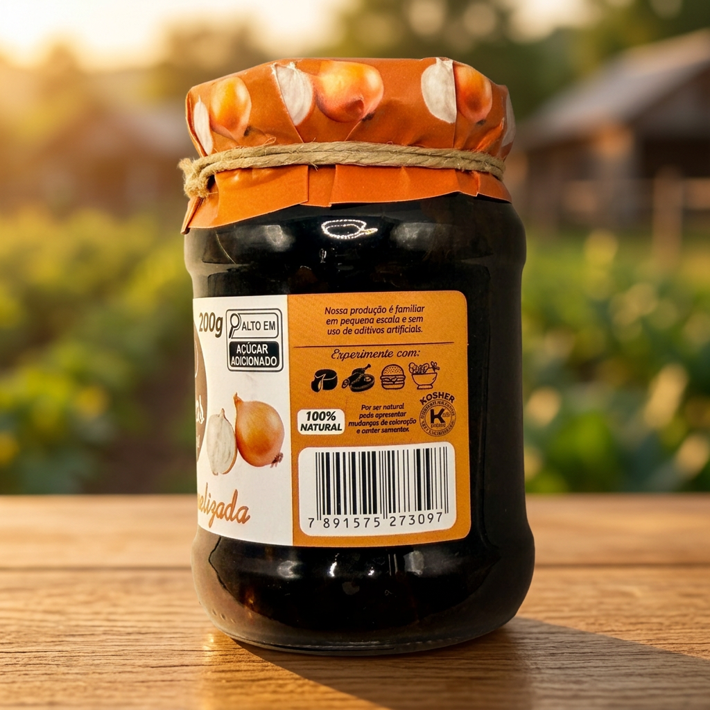 GELEIA ARTESANAL GOURMET DE CEBOLA CARAMELIZADA 200G