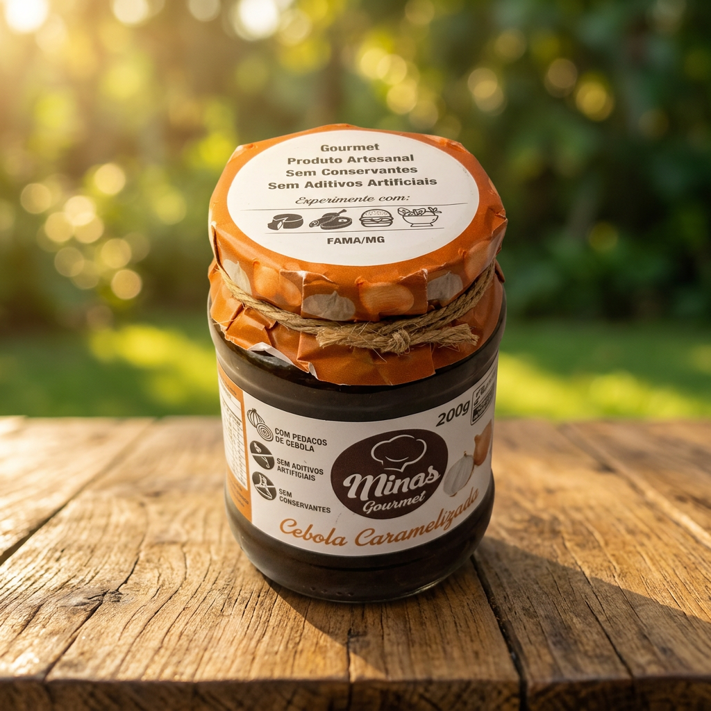 GELEIA ARTESANAL GOURMET DE CEBOLA CARAMELIZADA 200G