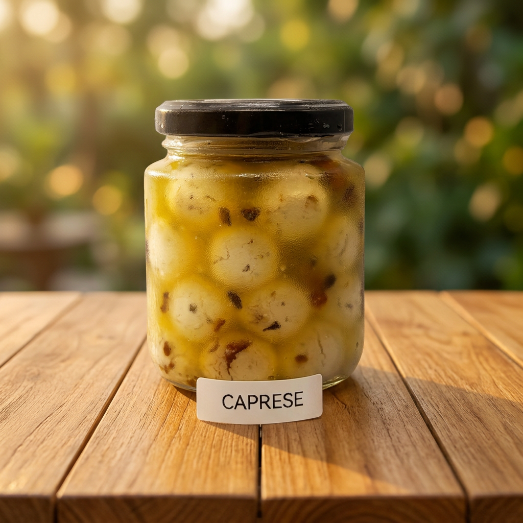 QUEIJO DE CABRA CRISTAIS DE MINAS CAPRESE POTE 140G