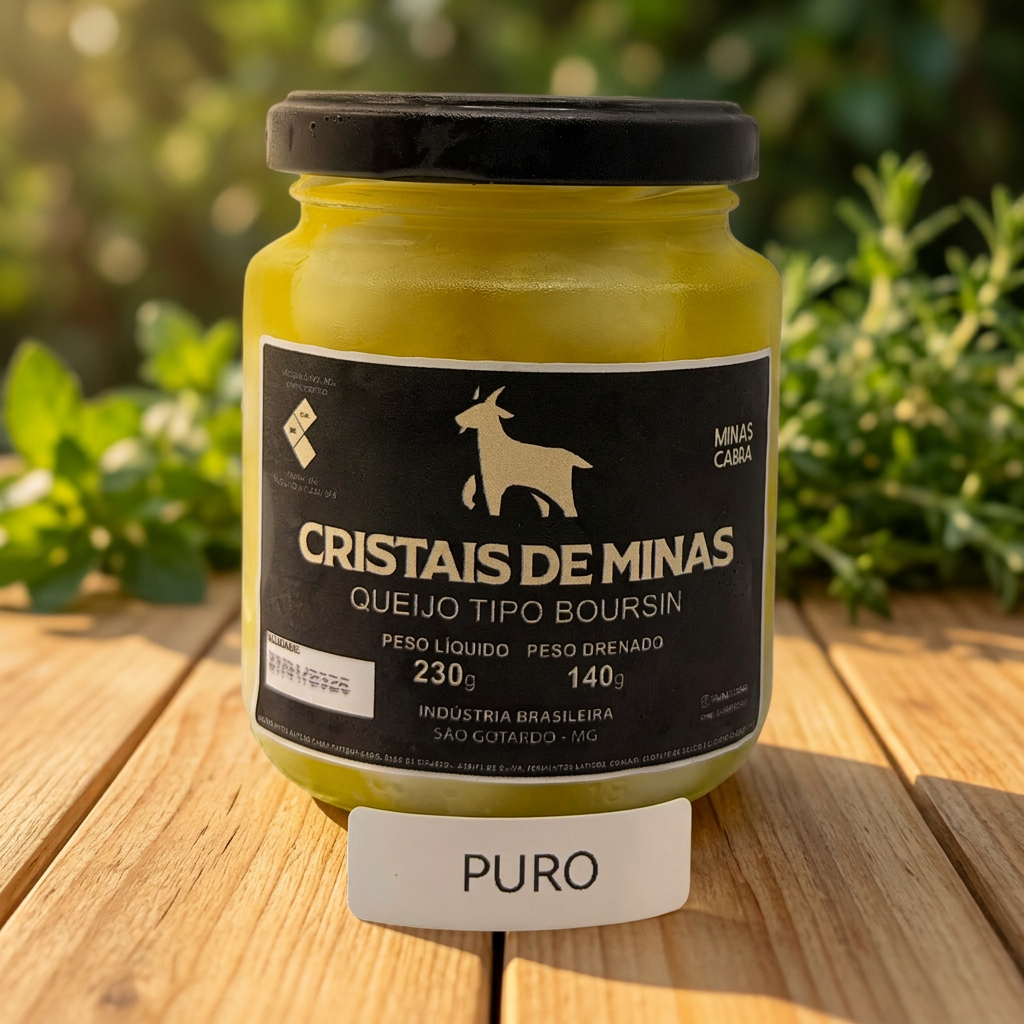 QUEIJO DE CABRA CRISTAIS DE MINAS POTE 140G
